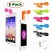 Produktbild HDMEU 6 Pieces/Set-2 in 1 Portable Handheld Electric Hand Micro USB with 8Pin Mini Fan for iPhone 6 6s SE Samasung s7 s7 Edge S6 S6 Edge iOS and Android Phones, Outdoor Cooling Fan Tool