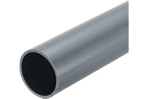 QUARKZMAN Tube Rigide en PVC Tube Rond 34,2mm ID 38mm OD 20cm Longueur Gris Clair pour Conduite d'Eau, Artisanat, Manchon de Câble