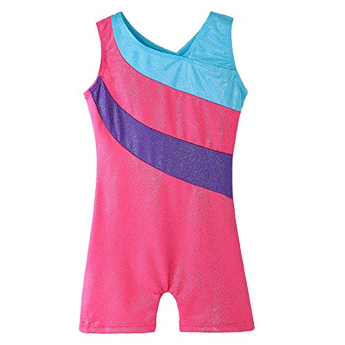 DAXIANG Fille Justaucorps de Gymnastique Gym sans Manches Danse Leotard Ballet Combinaison Rayures Sirène 4 Style