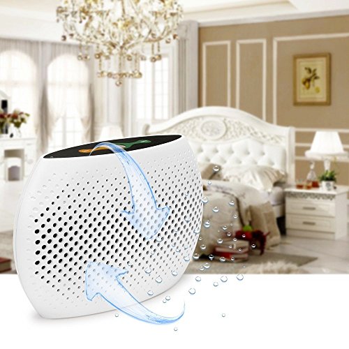 Hommii INVTOP Mini Luftentfeuchter kabellos tragbar Dehumidifer aufladbar ganz leicht bequem für Reise Schrank Regal Schlafzimmer zu Hause Büro TOP-200 Weiß