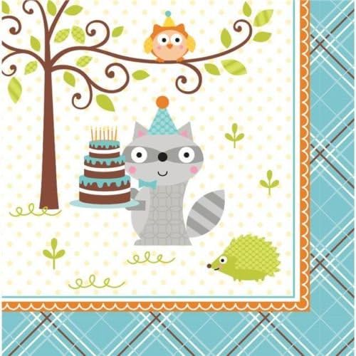 Happi Woodland Boy Paper Party Non Message Lunch Napkins x 16