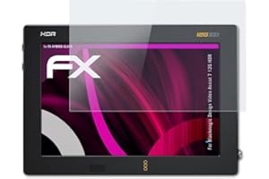 atFoliX Glasfolie kompatibel mit Blackmagic Design Video Assist 7 12G HDR Panzerfolie, 9H Hybrid-Glass FX Schutzpanzer Folie