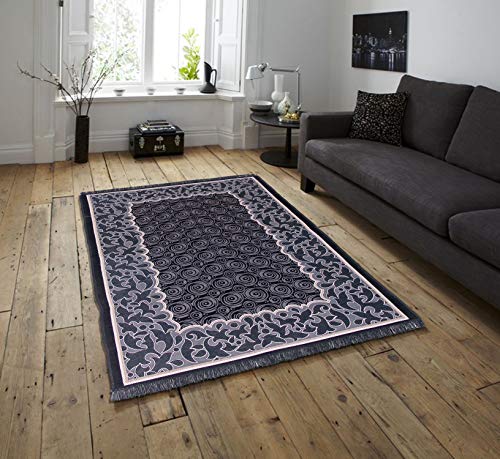 Braids Home Jacquard Weaved Premium Living Room Carpet and Area Rug -(5ft x 7 ft, Multicolor)