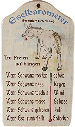 Das Esels-Barometer aus Ahornholz mit 100%iger Wetter-Vorhersage - 3