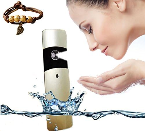 [2017 Hot Sale]Jiuhuazi Nano Handy Mist Sparayer Rechargeable Sliding Nano Facial Steamer Handy Mirror Moisture Ionic Mist Sprayer Handheld Mini Beauty Facial Nano Sprayer Moisturizing Sprayer Nanometer Spray Best Dry &amp; Oil Skin Treatment