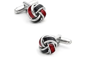 S&W SHLAX&WING Gemelli da uomo con confezione regalo Smalto in cristallo per matrimonio d'affari per camicie da smoking