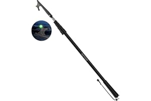 San Like Bicheros para Barcos, Gancho para Barco Telescópico Varilla, Accesorios Bichero Telescópico Ganchos con Cuentas Luminosas, Ligeros y Duraderos Boat Hook de Aluminio para Atraque Ferroso 3,6M