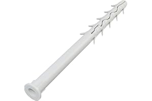 AERZETIX - C57419 - Lot de 10 Chevilles universelles à ailettes à frapper Ø12x200 mm à collerette - en plastique/nylon - maçonnerie fixation en béton brique pierre parpaing