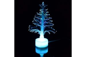 ‎UONLYTECH Uonlytech Christmas Tree Night Light, Colour Changing Fibre Light, USB Lamp, Festive Decor