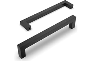 Amerdeco 20 pezzi Maniglie per Mobili da Cucina Nero Maniglie cucina Distanza fori 160 mm armadietti in acciaio inossidabile per mobili da cucina Decorazioni per la casa