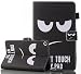 Produktbild Neue Kindle Fire HD8 2017/2016 Hülle Case -Roreikes PU Leder Cover Brieftasche Handyhülle Soft Silikon Fit Kunstleder Tasche Wallet Etui Schutzhülle Flip Schale Ledertasche Slim Smart Gemaltes Muster im Bookstyle mit Support-Stand Flip Cover-Schwarze Augen