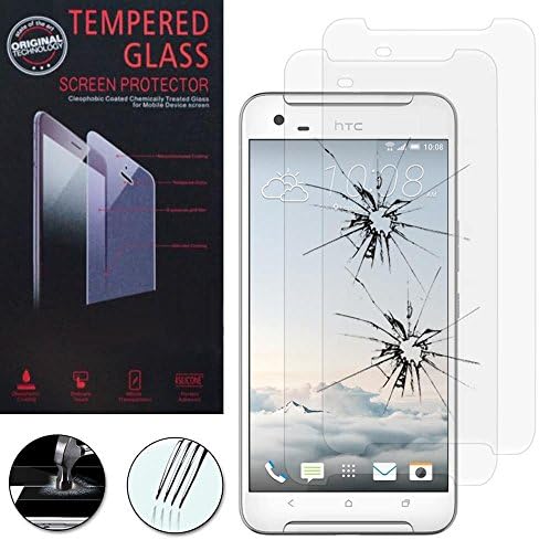 HTC One X9 Screen Protector HCN PHONEÂ® [Pack of 2 Films] Tempered Glass Screen Protector [Not Cover Edges] for HTC One X9 - TRANSPARENT