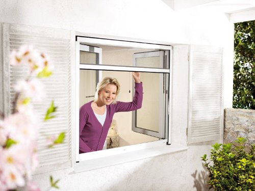 Preisvergleich Produktbild Insektenschutz-Fensterrollo 130 x 160 cm - weiß