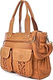 PHIL+SOPHIE, Cntmp, Damen XL Leder Wickeltaschen, Diaper Bags, Babytaschen, Buggy-Taschen, Leder, Camel, Senfgelb, Mustard, 40x35x11cm (B x H x T) - 2