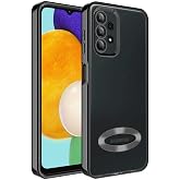 KZY İletişim Samsung Galaxy A23 ile uyumlu Kapak ile uyumlu Yanları Renkli Lens Korumalı Logo G&ouml;steren Luxury Silikon Kılıf -