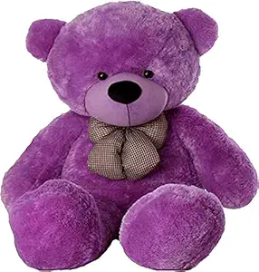 Tedstree 3 Feet 91Cm Skin Friendly Ultra Soft Teddy Bear for Kids Lovable Huggable Perfect Present for Birthday, Babies, Children, Girls, Boy, Girlfriend -(Purple, 3 Feet/ 91 cm)