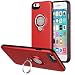 Produktbild iPhone 6s Tasche mit Grip Ring Halter, Multifunktions-Cover mit 360 ° Drehbar integriertes Ring Halter Ständer für magnetisch KFZ Halterung, Kickstand Tasche für Apple iPhone 6s /6 (iPhone 6s , Rot)