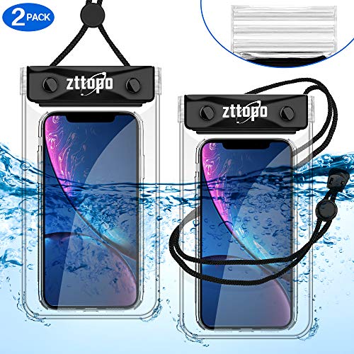Zttopo - Funda Impermeable para iPhone X XS XR X 8 7 6S Plus, Samsung S10 S9 S8 S7, Huawei P10 P20 Mate20, LG y más de 6.5 Pulgadas