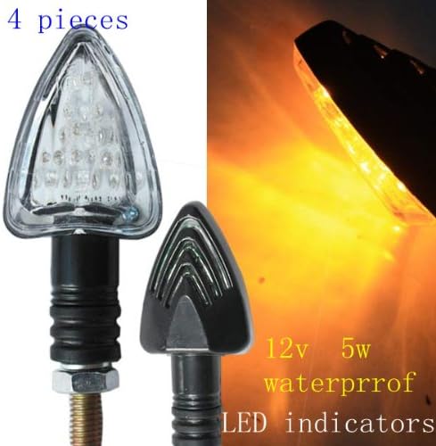 Gotobuy - 2 pairs 12V 5W 15 LED Mini Arrow Indicator Light Blinker for Motorcycle Motorbike