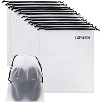 20 Stück Transparente Schuhbeutel Mit Kordelzug - Wasserdichte Aufbewahrungstaschen 30x40cm