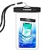 Produktbild MoKo Wasserdichte Handyhülle, Staubdicht Handy Tasche mit Halsband für iPhone X 8 7 6 5SE 6S 7 Plus, Samsung Galaxy S7 Edge S6 S7 S9 J5 A5, 4-5.7 Zoll Smartphone, Schutzhülle für Strand, Wandern, Outdoor - IPX8, Transparent