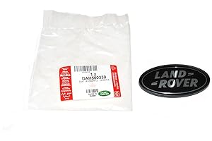 EUROACTIVE LAND ROVER Insignia Ovalada para carrocería Trasera, Color Negro sobre Plata, Pieza Original # DAH500330 por Land Rover