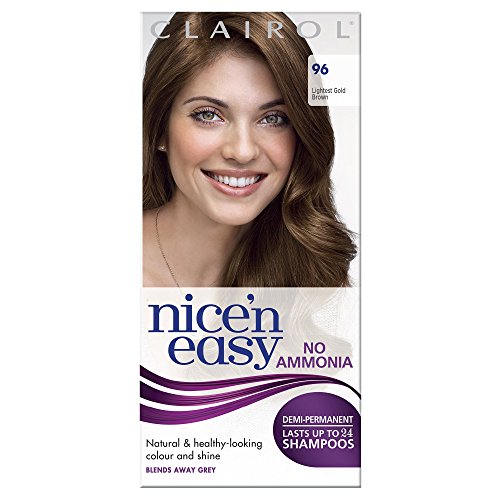 Clairol Nice'n Easy Non-Permanent Hair Dye No Amonia - Lightest Gold Brown 96