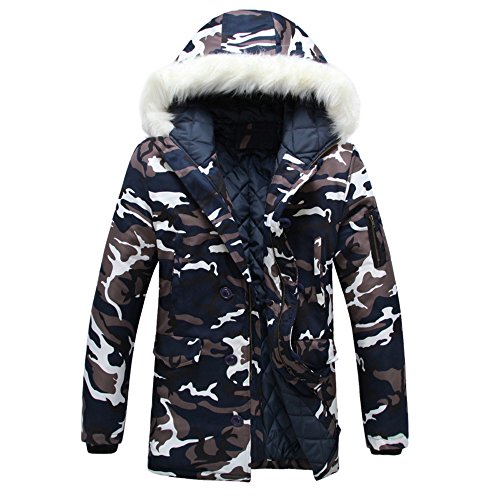 Preisvergleich Produktbild ITISME Herren Pullover Herrenmode Camouflage Wintermantel Verdickung Baumwolle gefütterte Winterjacke
