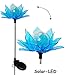 Produktbild 3 Stück _ Solar Leuchte - " Blume & Blüte - BLAU " - Solarblume mit LED Licht - Garten Wetterfest für Außen - Figur & Gartendeko Solarleuchte Solarbetrieben - Laterne Gartenleuchte Außenbeleuchtung - Solarleuchten Dekofigur / photovoltaik - Lampe / Gartendeko - Seerose