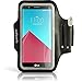 Produktbild igadgitz Reflektierenden Schwarz Sports Jogging Armband Laufen Fitness Oberarmtasche für LG G4 H815 Mit Schlüsselfach