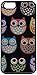 Produktbild Süße Eulen – Eule Muster Snap On Hard Schutzhülle für Apple iPhone 5 5S – Schwarz