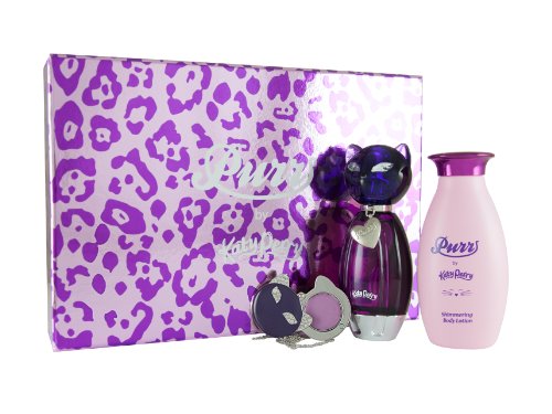 Katy Perry Purr Eau De Parfum 50ml and 120ml Body Lotion and Solid Perfume Locket Gift Set for Her