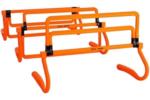 Football Flick Altura Múltiple Hurdes Set, Unisex-Youth, Negro/Naranja, Talla única