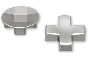eXtremeRate Tasto Dpad Magnetico per Xbox Elite V1/Series 2 Controller,2 Croci Direzionali Pulsanti Metallo Ricambio per Xbox Elite Series 2 Core Joystick-Argento