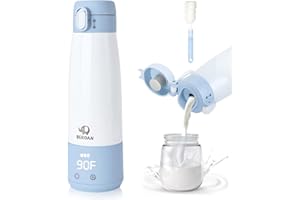 BEBOAN Bottle Warmer Baby On the Go Portable Bottle Warmer Baby Thermos Flask Baby On the Go 12 oz Large Capacity Heats Breast Milk Charge with 55 W Charger for Fast Charging