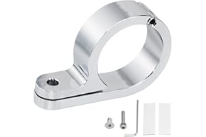 ONETK WOWTK 1.25'' Handlebar Mount Clamp, 32mm Highway bar Handlebar Clock Temperature Gauge Mount Clamp universal fits for Harley Touring Road Glide Road King Dyna Sportster Softail etc.