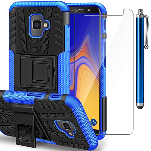 AROYI Funda Samsung Galaxy J4 Plus + Protector de Pantalla, Galaxy J6 Plus 2 en 1 Duro PC Funda y Soft TPU Cáscara de Cubierta Protectora de Doble Funda Caso para Samsung Galaxy J6 Plus/J4 Plus