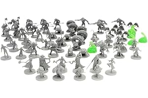 SFG Blacklist Games Miniatures: Fantasy Series 1-70 Miniatures, mini RPG da tavolo preassemblati altamente dettagliati, D&D 5a edizione (70 articoli)