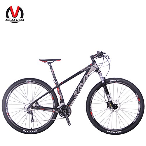 SAVADECK Vélo de Montagne 300 Fibre de Carbone 27,5