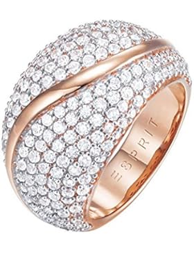 ESPRIT Damen-Ring Atropia Messing rhodiniert Zirkonia weiß Rundschliff Gr. 50 (15.9)