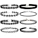 Oyedens 8Pcs Gothic Choker Necklace Set Stretch Black Velvet Tattoo Lace Choker Chain