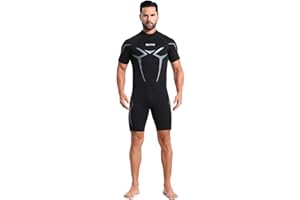 ZCCO Muta corta da uomo e donna, 3 mm, in neoprene, con cerniera posteriore, per surf, nuoto, stand up paddleboard, canoa, kayak, sport acquatici