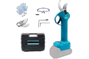 MAENGRE Akku Astschere, Arbeitssparende Astschere Ersatz Für Makita 18V, Akku BaumSchere Mit Insgesamt Zwei Scherenköpfen, Akku Strauchschere Ohne Akku, Elektrische Gartenschere Für Äste Beschneiden, Schere