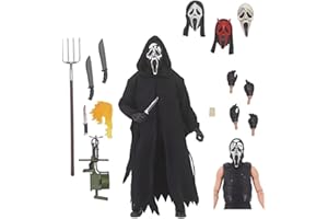 Zhongkaihua Ghostface figurka Ghostface figurka 18 cm PCW model Boże Narodzenie dom biurko ozdoba urodziny kolekcja Halloween dekoracja prezent