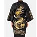 Produktbild SCHWARZE Herren Nachtbekleidung Japanisch Dragon Bestickt Nachthemd Traditionell Nachtwäsche Kimono Einheitsgröße Senior mit Golden Stickerei Takashi Japan Ideales Geschenk für alle Anlässe