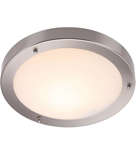 Saxby Portico LED 300mm Flush Fitting IP44 9W Cool White - Chrome Plat - View #2