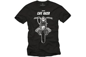 MAKAYA Tee Shirt Moto Cafe Racer Vintage Boxer Twin Homme