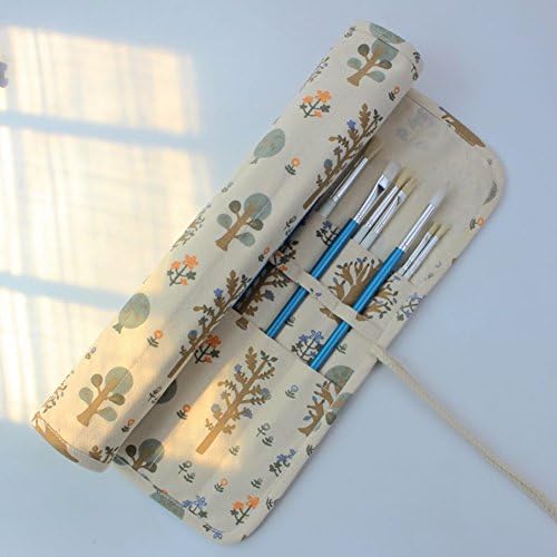 Watercolor Brush Pen Canvas Gouache Brush Pen Pencil Bag Brush Pen Tidy Up Rolls Up Bag