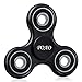 Produktbild Fidget Spinner, POAO Fidget Finger Spinner Portable Tri-Spinner Arbeit Ultra Fast Bearings Finger Spielzeug Stress Reducer ideal für Angst und Autismus Erwachsene Kinder und Spielzeug Geschenke (Black)