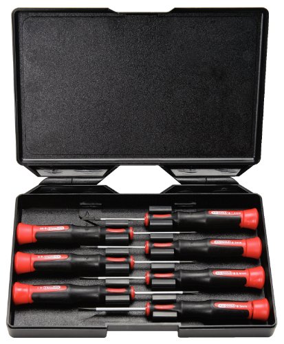 KS Tools 500.7165 ESD Feinmechanik-Schraubendreher-Satz PH und Schlitz, 7-teilig